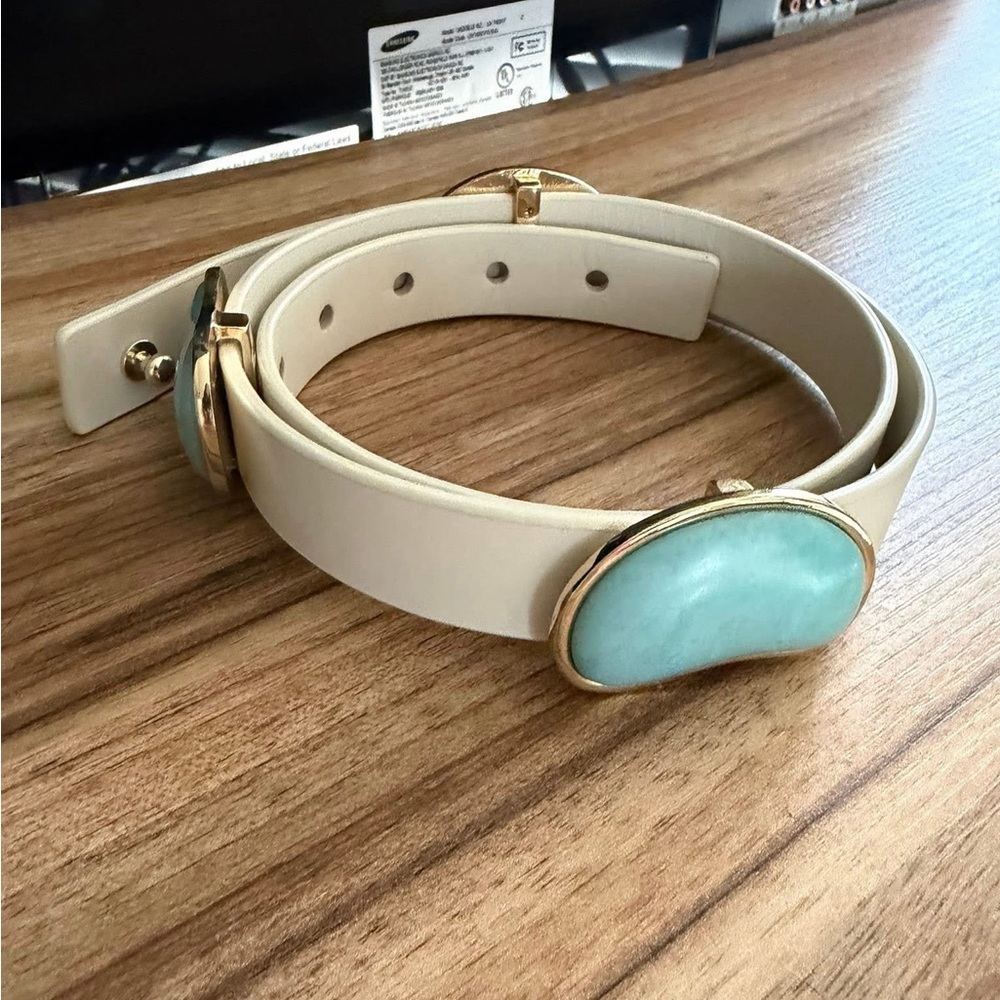 Lele Sadoughi Turquoise Belt Size L/XL - Picture 3 of 6